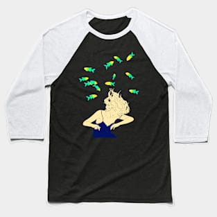 Blue water Baseball T-Shirt